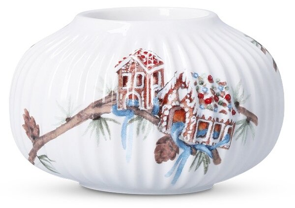 Keramický svícen Hammershoi Christmas White 10 cm Kähler