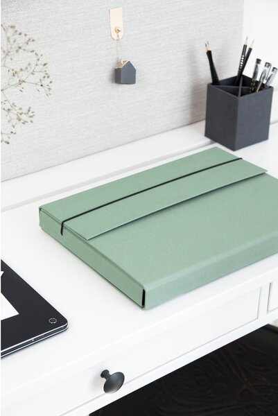 Zelený kartonový organizér Olof Canvas Paper Laminate – Bigso