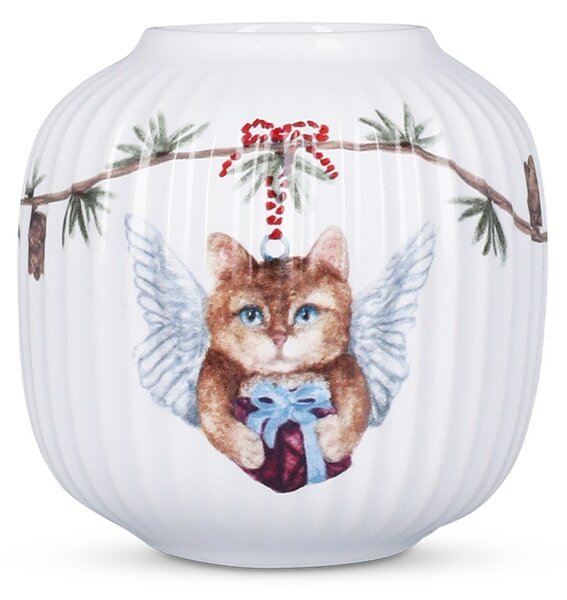 Keramický svícen Hammershoi Christmas White 9,5 cm Kähler