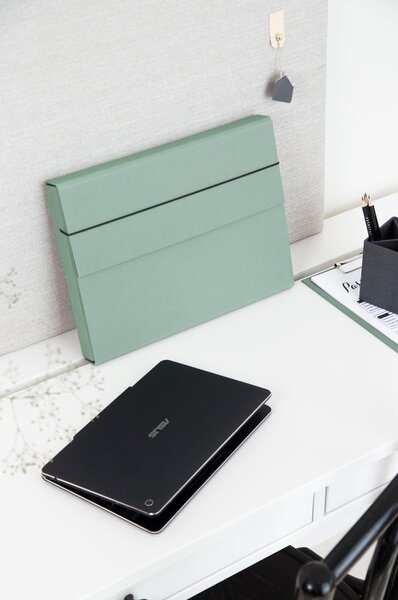 Zelený kartonový organizér Olof Canvas Paper Laminate – Bigso
