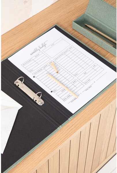 Zelený kartonový organizér Ringo Canvas Paper Laminate – Bigso