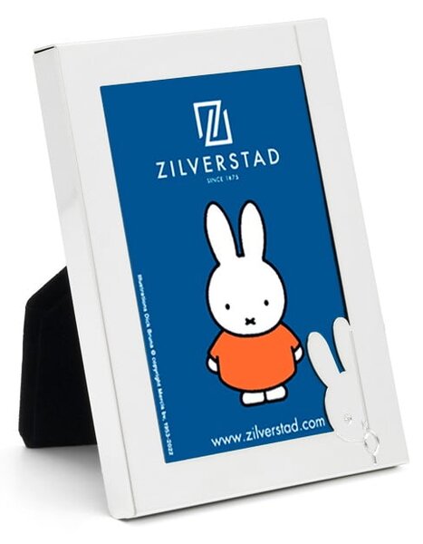 Kovový stojací rámeček ve stříbrné barvě 8x10 cm Miffy – Zilverstad