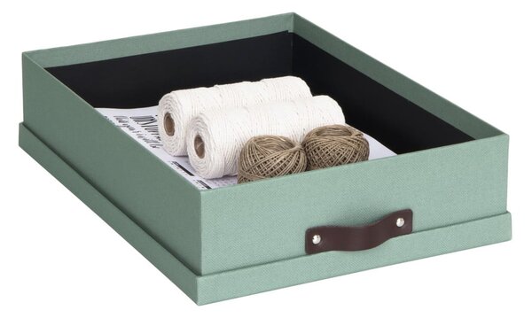 Zelený kartonový organizér na dokumenty Oskar Canvas Paper Laminate – Bigso