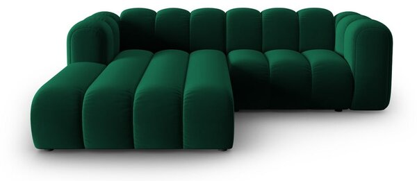 Tmavě zelená rohová pohovka (levý roh) Lupine – Micadoni Home
