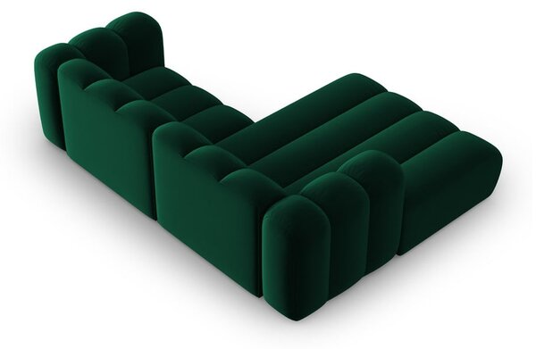 Tmavě zelená rohová pohovka (levý roh) Lupine – Micadoni Home