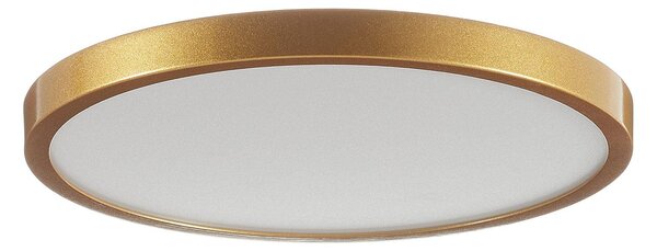 ORION LED stropní světlo Vika, kulaté, zlatá mat, Ø 30cm, Mosaz / zlato, Obývací pokoj / jídelna, Hliník, Moderní