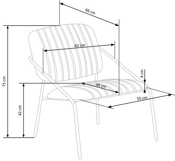 Halmar Designové křeslo Dennis, modré/černé