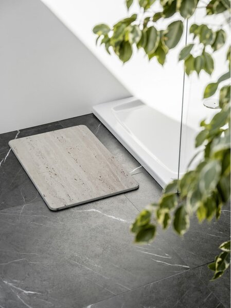 Světle hnědá koupelnová předložka z křemeliny 39x60 cm Puna – Wenko