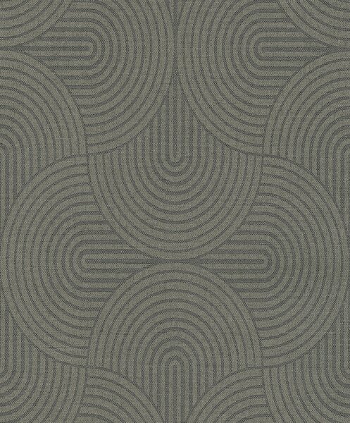 Vliesová tapeta na zeď, zelená, grafická, Art Deco, EAR602, The Texture Book, Masureel