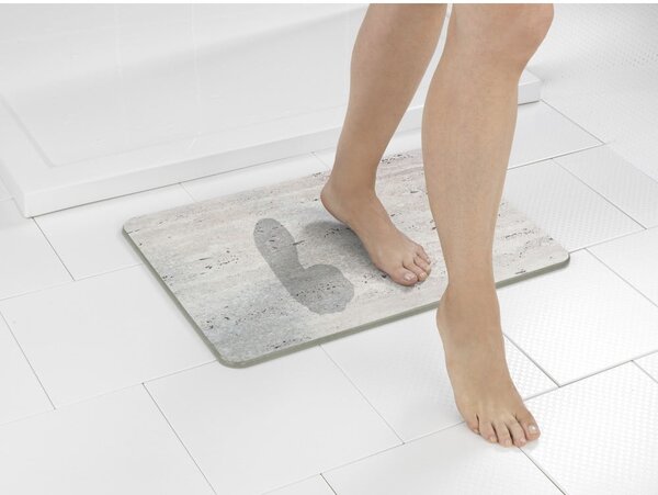 Světle hnědá koupelnová předložka z křemeliny 39x60 cm Puna – Wenko