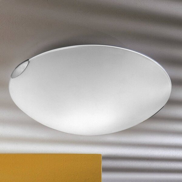 Fabas Luce Nadčasové stropní svítidlo Fox 40 cm, stmívatelný, Bílá / opál, Obývací pokoj / jídelna, Sklo, Moderní