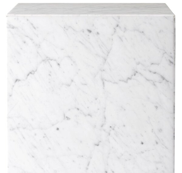 Audo CPH Bílý mramorový noční/odkládací stolek AUDO PLINTH 40 x 40 cm