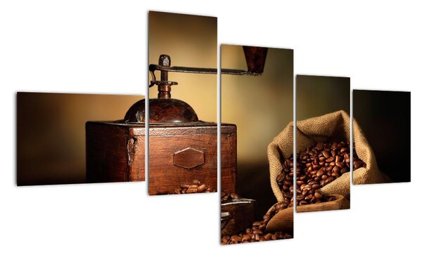 Obraz kávového mlýnku (150x85cm)