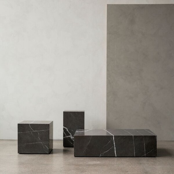 -25 % Dny MOMENTI– Audo CPH Hnědo šedý mramorový noční/odkládací stolek AUDO PLINTH 30 x 30 cm