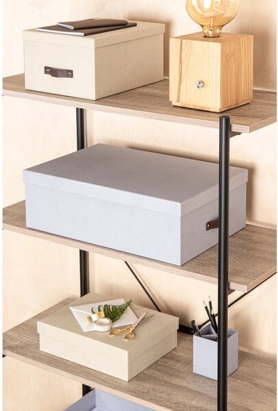 Světle šedé kartonové úložné boxy s víkem v sadě 3 ks 31x47x15 cm Inge – Bigso Box of Sweden