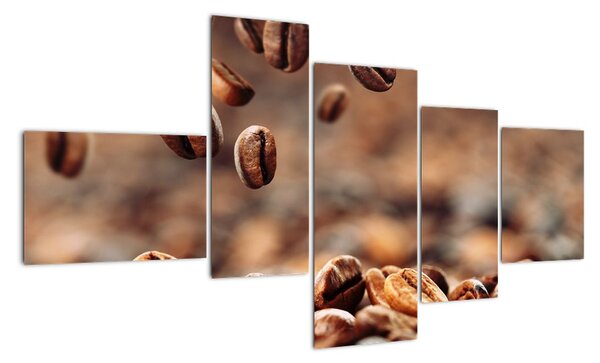 Kávová zrna, obrazy (150x85cm)