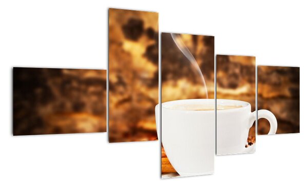 Šálek kávy, obrazy (150x85cm)