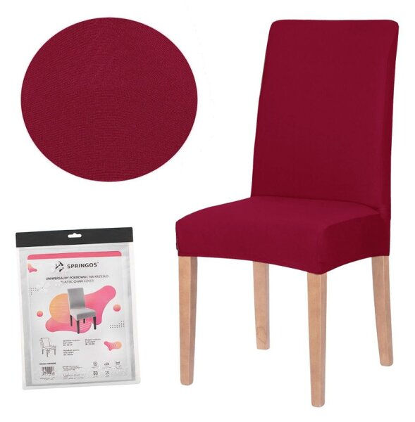 Potah na židli elastický, červený SPRINGOS SPANDEX
