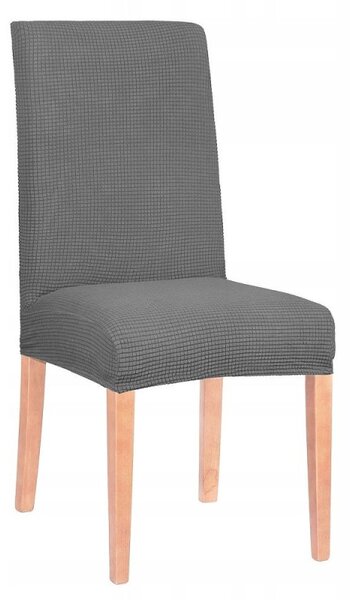 Potah na židli elastický, tmavě šedá kostka SPRINGOS SPANDEX PREMIUM