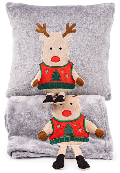 4Home Vánoční povlak na polštářek Xmas Reindeer, 40 x 40 cm