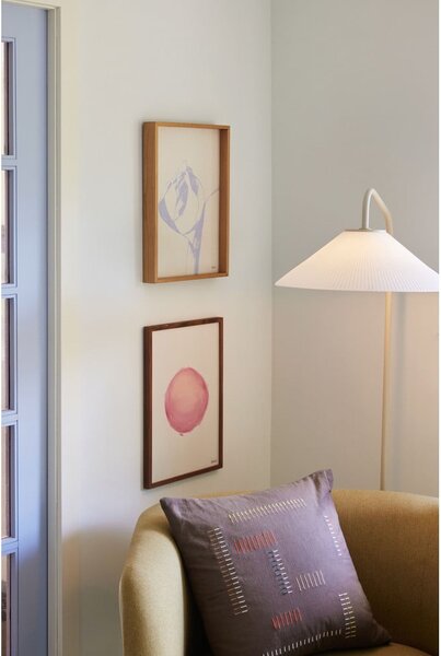Krémová stojací lampa se skleněným stínidlem (výška 158 cm) Solid – Hübsch