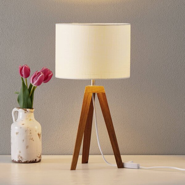 Markslöjd Decentní stolní lampa Kullen, Světlé dřevo, Obývací pokoj / jídelna, Dřevo, Moderní, Lampa trojnožka