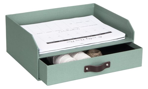 Zelený kartonový organizér zásuvkový/na dokumenty Walter Canvas Paper Laminate – Bigso