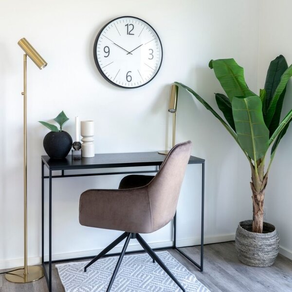 Nordic Living Zlatá kovová stojací lampa Aris 150 cm