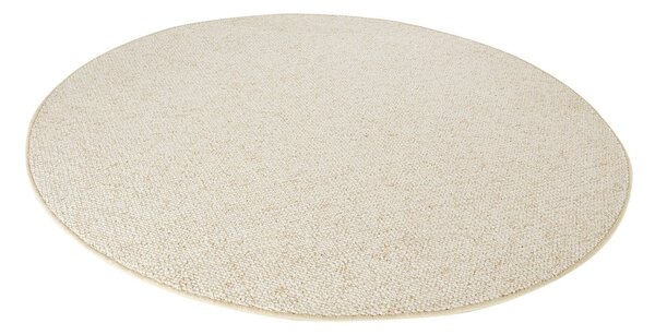 Krémový kulatý koberec ø 133 cm Wolly – BT Carpet