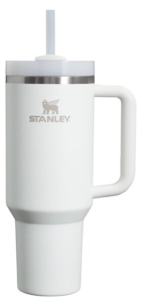 Bílá termoska s brčkem z nerezové oceli 1,18 l Quencher H2.0 FlowState Tumbler Frost – Stanley