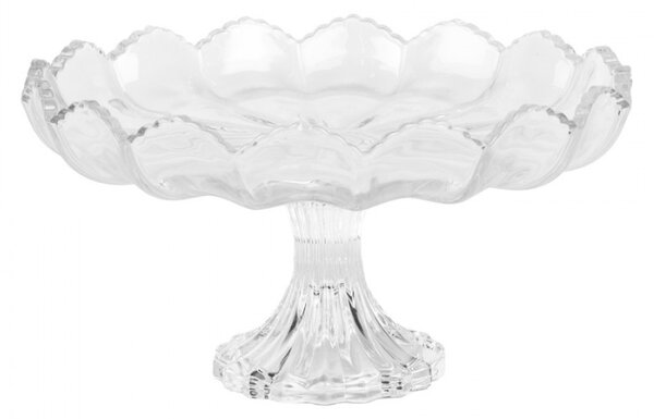 Skleněná broušená mísa na salát / ovoce Limburgish – 23x12 cm