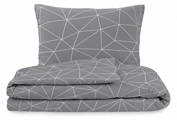 Kvalitex Ložní bavlněné povlečení GRID šedé 1x 140/200, 1x 70/90cm