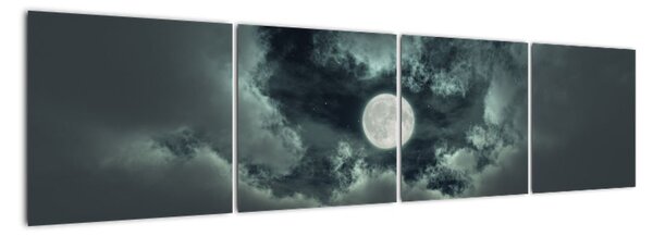 Obraz měsíce a mraků (160x40cm)