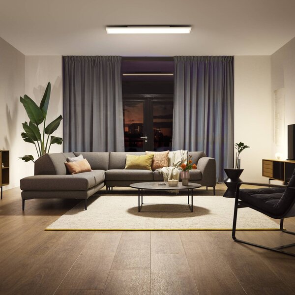 Philips Hue Aurelle LED panel hranatý, 120x30cm, stmívatelný, Bílá / opál, Obývací pokoj / jídelna, kov, Moderní
