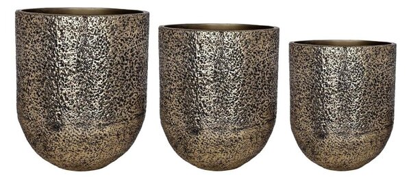 Eglo 428099 - SADA 3x Kovový květináč OKAYAMA 50x42 cm zlatá