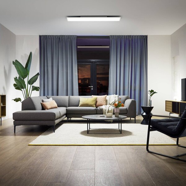Philips Hue Aurelle LED panel hranatý, 120x30cm, stmívatelný, Bílá / opál, Obývací pokoj / jídelna, kov, Moderní