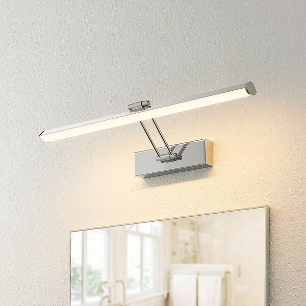 Lindby Sanya LED světlo nad zrcadlo, 60 cm, Chrom / stříbro, Koupelna, kov, Moderní