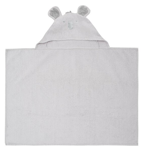 Dětská osuška VELUR s kapucí koala světle šedá dětská osuška