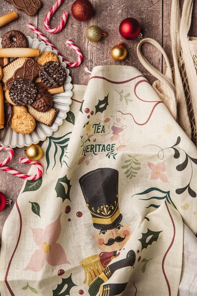 Lněná utěrka Nutcracker