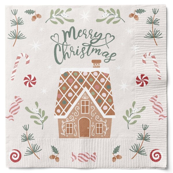 Papírové ubrousky Christmas Ginger House – 20 ks