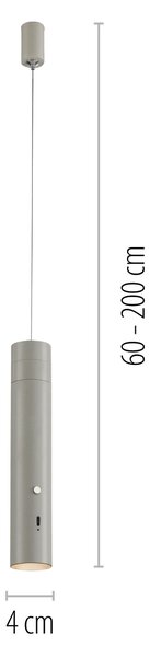 ZÁVĚSNÉ LED SVÍTIDLO, 4/4/200 cm Just Light - Online Only svítidla, Online Only