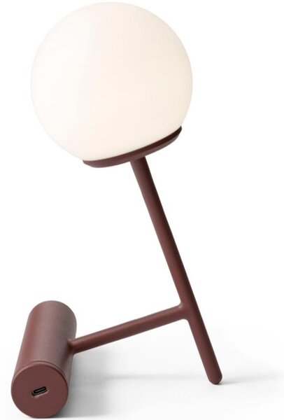 Audo CPH Vínově červená kovová stolní lampa AUDO PHARE 23 cm
