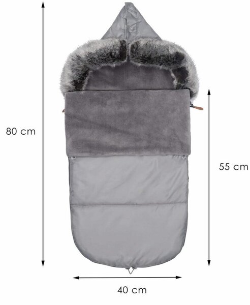 Zimní fusak s kožíškem 4v1 SPRINGOS WIKING šedý