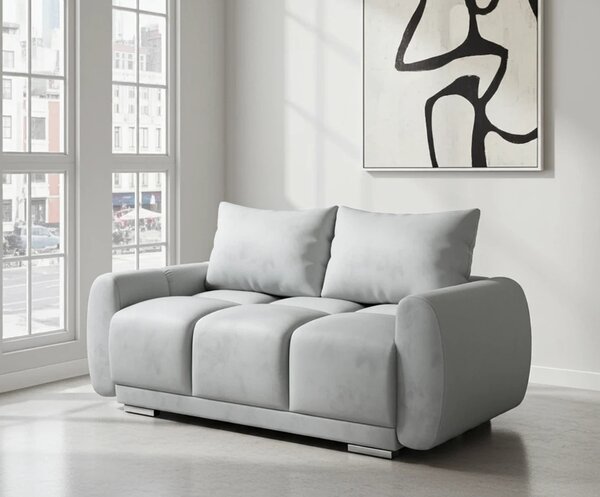 Dvoumístná rozkládací pohovka LUCY 2 | 186x97x89cm | MONOLITH ŠEDÁ
