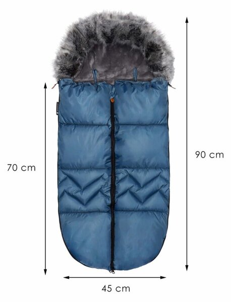 Zimní fusak s kožíškem 4v1 SPRINGOS ZERMATT modrý