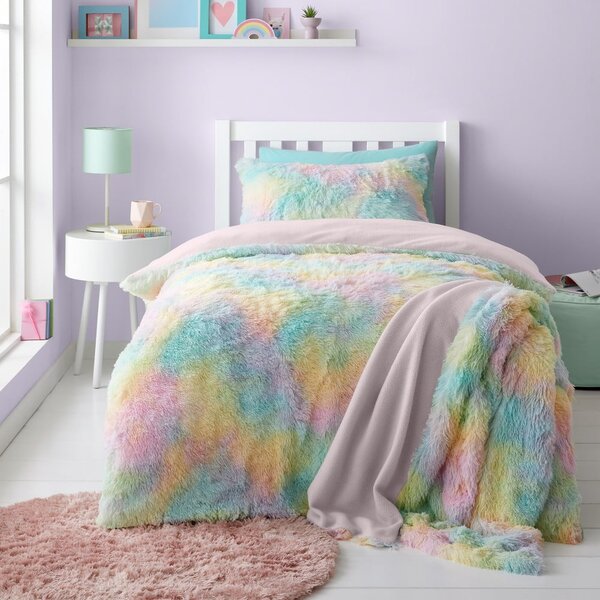 Dětské povlečení na jednolůžko z mikroplyše 135x200 cm Rainbow Cuddly – Catherine Lansfield