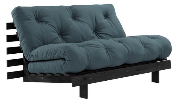 Rozkládací pohovka v petrolejové barvě 140 cm Roots Black Night – Karup Design