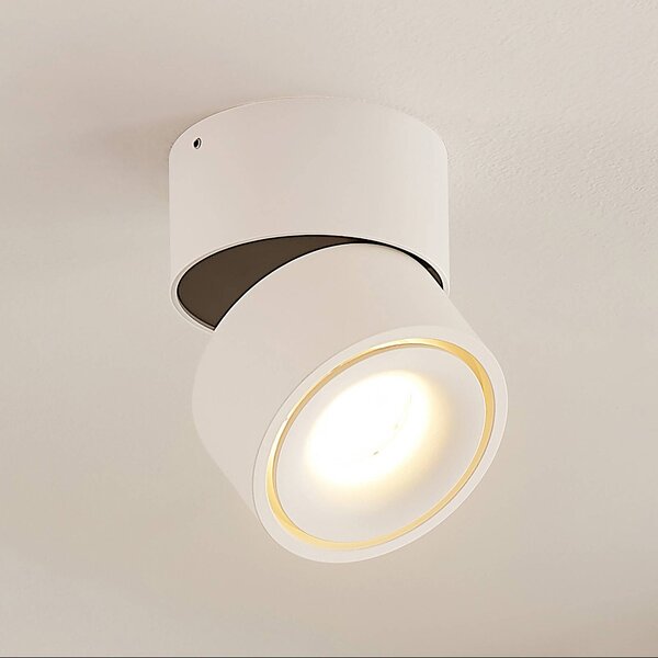 Arcchio LED stropní bodové světlo Rotari, bílé, 1 svítidlo, 946 lm, stmívatelný, Bílá / opál, Chodba, Hliník, Moderní