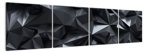 Černobílý obraz - abstrakce (160x40cm)