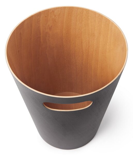 Tmavě šedý kancelářský odpadkový koš 7,5 l Woodrow – Umbra